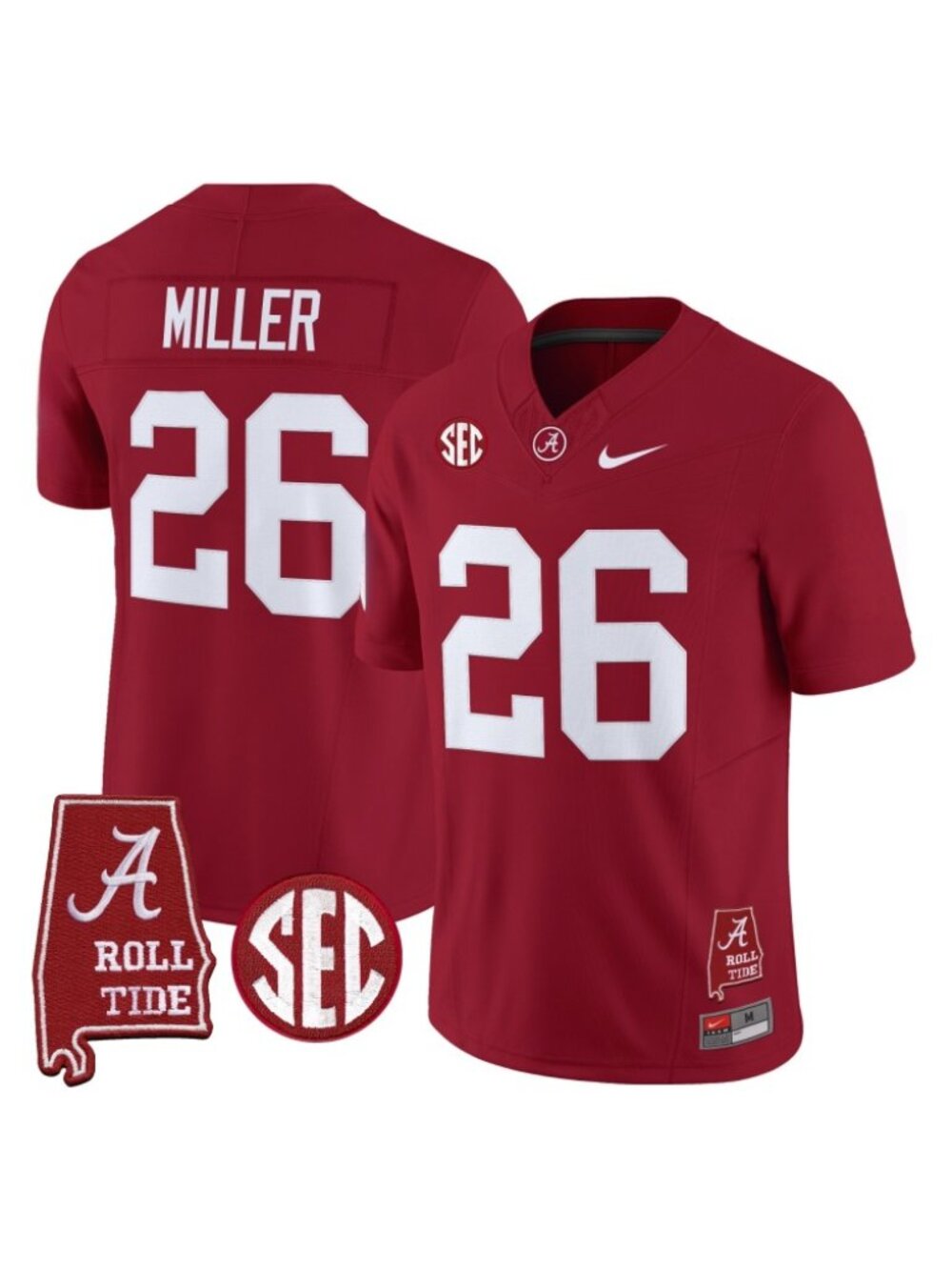 Adult Mens Jamarion Miller Stitched Jersey Crimson Vapor Red